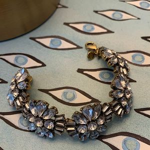 JCrew Statement Clear Crystal Bracelet